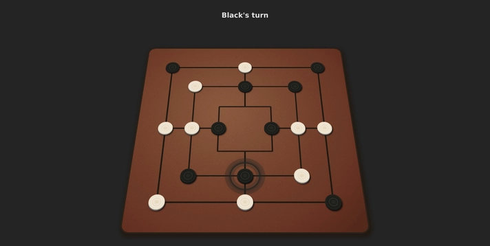 The board is filling up. The player's name is displayed on the top.